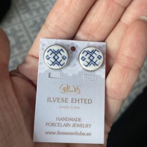 Kõrvarõngad sini-valge KIRIVÖÖ