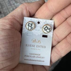 Kõrvarõngad MUST KASS 10 mm