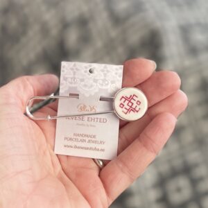 Haaknõel puna-valge KIRIVÖÖ